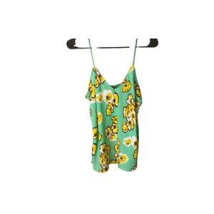 The Limited Green Floral Sleeveless Blouse Women’s Medium Tank Top Summer